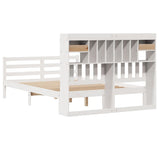 Bookcase Bed without Mattress White 140x200 cm Solid Wood Pine 3321939
