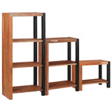 Bookshelf 3 pcs Brown 50 x 30 x 110 cm Solid Acacia Wood 3321522