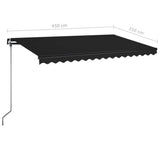 Manual Retractable Awning with LED 450x350 cm Anthracite 3069204