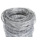 ZNTS Garden Fence Galvanised Steel 50 m 150 cm Silver 149505