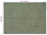 Area Rugs Olive Green 160 x 160 cm Jute 42010585