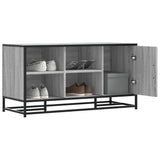 ZNTS Shoe Bench Grey Sonoma 100x40x53.5 cm Engineered Wood and Metal 849217