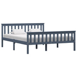 Bed Frame without Mattress Grey Solid Pinewood 160x200 cm 283230