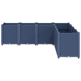 Garden Planter Blue Grey 160x160x53 cm PP 367866