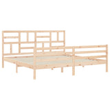 Bed Frame without Mattress 200x200 cm Solid Wood 3194916