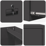 File Cabinet 2 pcs Black 44 x 50 x 139 cm Cold-Rolled Steel 3406154