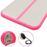 91924 Inflatable Gymnastics Mat with Pump 700x100x10 cm PVC Pink