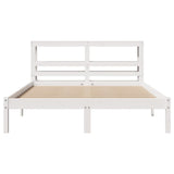 Bed Frame without Mattress White 160x200 cm Solid Wood Pine 3305727
