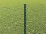Welded Wire Fence 25 x 1.5 m PVC-Coated Steel Green 3336730