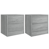 ZNTS Bedside Cabinets 2 pcs Grey Sonoma 40x30x40 cm Engineered Wood 815408