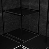 282449 Corner Wardrobe Black 130x87x169 cm