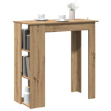 Bar Table with Shelf Artisan Oak 102x50x103.5 cm Engineered Wood 856761