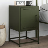 ZNTS Bedside Cabinet Olive Green 36x39x60.5 cm Steel 846454