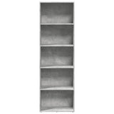 Bookcase Concrete Grey 60x30x189 cm Engineered Wood 857920