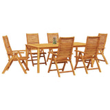 Garden Dining Set Folding 7 pcs Brown Solid Acacia Wood 3375628