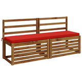 2-Piece Bench Cushions SOEST 2 pcs 100% Polyester Red 949015