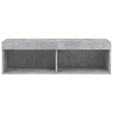 TV Cabinet with LED Lights Concrete Grey 100x30x30 cm 837161