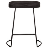 Bar Stools 2 pcs Black 46x38x52 cm Solid Wood Mango 4013529