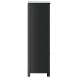 Bathroom Cabinet BERG Black 40x34x110 cm Solid Wood Pine 358545