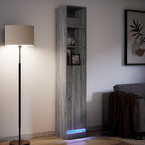 Sideboard with LED Grey Sonoma 36x32.5x200 cm Engineered Wood 852129