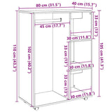 Wardrobe Old Wood 80x40x110 cm Engineered Wood 856668