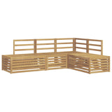 Outdoor Sofa Set 4 Piece White Solid Acacia Wood 3392464