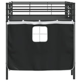 Kids'Loft Bed Frame with Curtains Black 80 x 200 cm 42020788