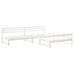 ZNTS 4 Piece Garden Lounge Set White Solid Wood Pine 3186593