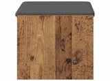 Hall Bench Old Wood 63 x 38 x 45 cm Engineered Wood and Fabric 891574