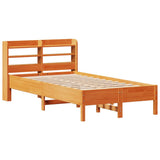 Bed Frame without Mattress Wax Brown 75x190 cm Small Single Solid Wood Pine 3306914