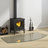 Fireplace Glass Plate Transparent 120 x 60 cm Glass 353885