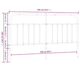 Metal Replace Headboard Black 160 cm 352613