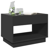 ZNTS Coffee Table with Infinity LED Black 70x50x50 cm 847659