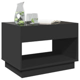 Coffee Table with Infinity LED Black 70x50x50 cm 847659