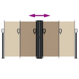 Retractable Side Awning Taupe 120x600 cm 4004604