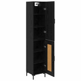 Highboard Black Oak 34.5 x 34 x 180 cm Engineered Wood 3416217
