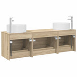 Bathroom Furniture Set 3 pcs Sonoma Oak 49.5 x 44.5 x 65.5 cm 3405941