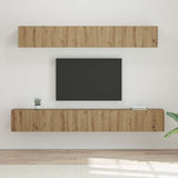 TV Cabinet Set Wall-mounted 5 pcs Artisan Oak Engineered Wood 3393386