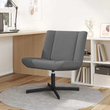 Swivel Chair Dark Grey 63 x 75 x 76 cm Fabric 42007326