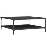 ZNTS Coffee Table Black 100x100x40 cm Engineered Wood 832843