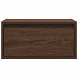 ZNTS Wall-mounted Bedside Cabinet with LED Lights Brown Oak 860223