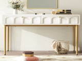 Dressing Table With 2 Drawers 76.5 Cm High ,Chest Drawers Bedroom Highboard White Sideboard Chest WF314399AAB