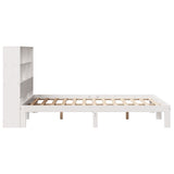 Bookcase Bed without Mattress White 140x200cm Solid Wood Pine 3322563