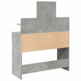 Dressing Table with LED Concrete Grey 100x40x130 cm 848202
