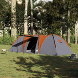 Family Tent Dome 8-Person Grey and Orange Waterproof 4009430
