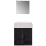 ZNTS Three Piece Bathroom Furniture and Basin Set Black 272227