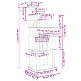 Cat Tree with Sisal Scratching Posts Cream 166 cm 171723
