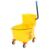 Mop Bucket with Wringer and Wheels Yellow 36 L Polypropylene 154461