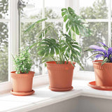 Plant Pots 24 pcs Brick Red 19 x 16 cm Plastic 3403265