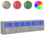 Sideboard with LED Lights Grey Sonoma 283x37x67 cm 3209021